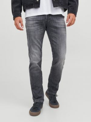 Priliehavé džínsy s rovným strihom Jack & Jones sivá