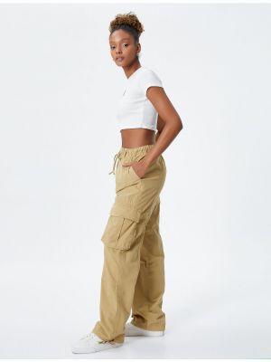 Egyenes szárú nadrág Koton khaki