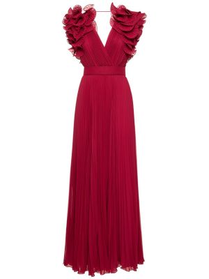 Vestito di chiffon Elie Saab viola