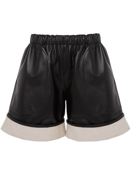 Læder shorts Jw Anderson sort