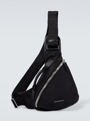 Τσάντα χιαστί με φερμουάρ Givenchy μαύρο