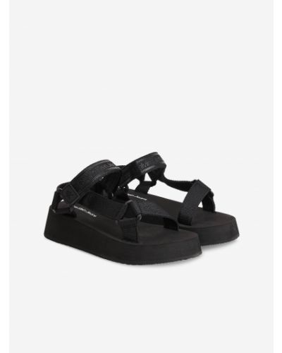 Sandály na platformě Calvin Klein Jeans černé