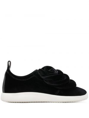 Skli på fløyel slip-on sneakers Giuseppe Zanotti svart