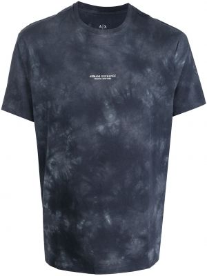 Camiseta con estampado tie dye Armani Exchange azul