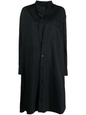 Bavlněné košilové šaty Lemaire černé