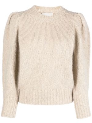 Moherowy sweter Isabel Marant beżowy