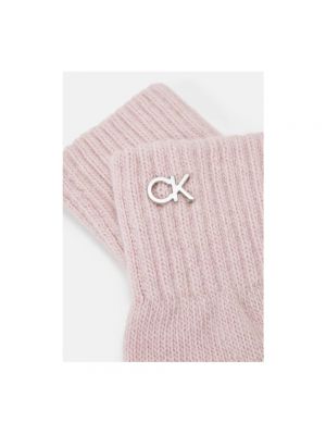 Guantes de lana Calvin Klein rosa
