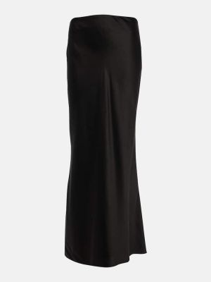 Hodvábna dlhá sukňa The Sei čierna