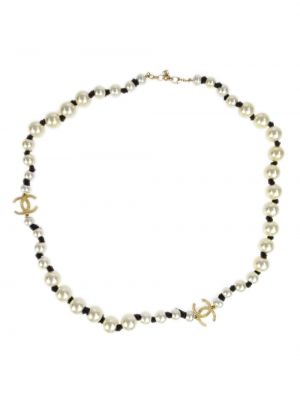Náhrdelník s perlami Chanel Pre-owned zlatý