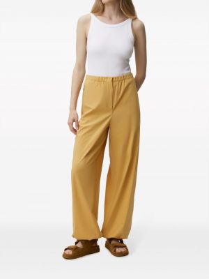 Bavlněné rovné kalhoty relaxed fit 12 Storeez žluté