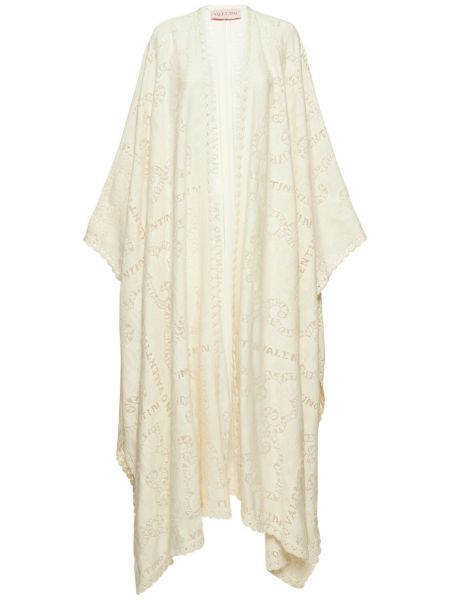 Robe longue en coton en dentelle Valentino