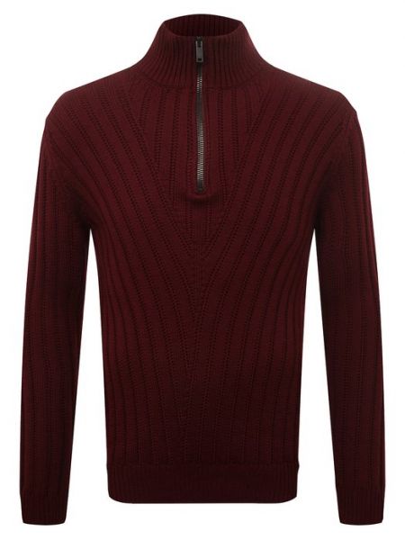 Бордовый шерстяной свитер Dondup