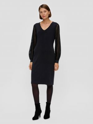Плетена плетена рокля S.oliver Black Label черно