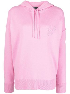 Stickad hoodie Blumarine rosa