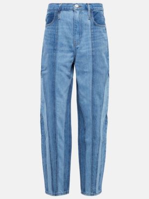 Pruhované džíny s vysokým pasem Frame modré