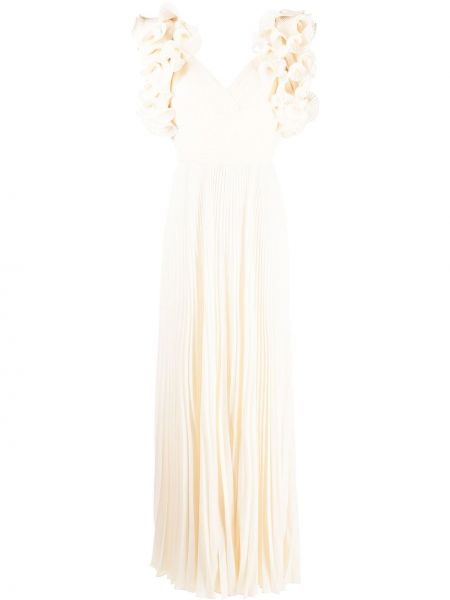 Plissert ruffle jumpsuit med brede ben Elie Saab