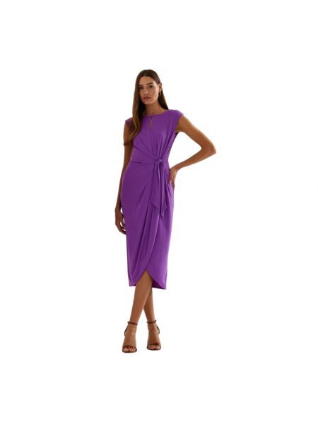 Vestido midi Ralph Lauren violeta