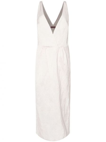 Φόρεμα με λαιμόκοψη v Altuzarra λευκό