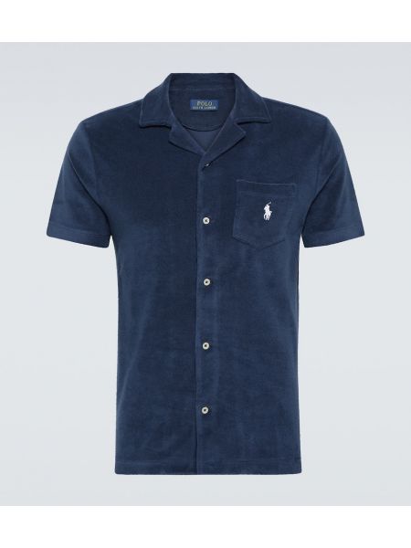 Bombažna srajca Polo Ralph Lauren modra