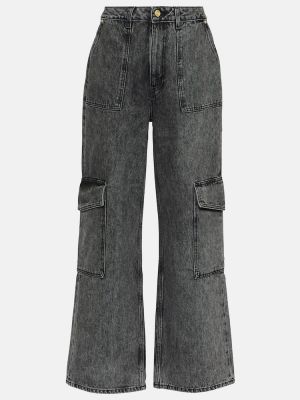 High waist jeans Ganni schwarz