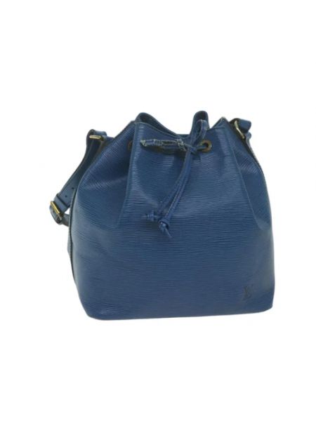 Torba skórzana retro Louis Vuitton Vintage niebieska
