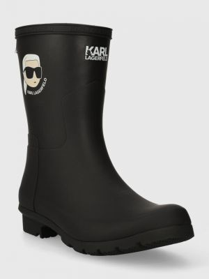Gumijasti škornji Karl Lagerfeld črna