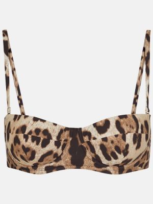 Bikini s printom s leopard uzorkom Dolce&gabbana bež