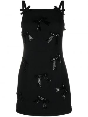 Koktejlové šaty s mašlí Msgm černé