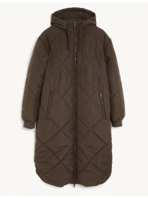 Prošívaný kabát Marks & Spencer hnědý