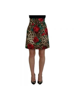 Minirock mit print mit leopardenmuster Dolce & Gabbana braun