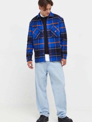 Koszula jeansowa bawełniana relaxed fit Tommy Jeans niebieska