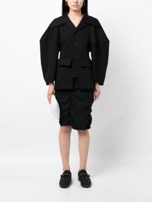Bunda s knoflíky relaxed fit Yohji Yamamoto černá