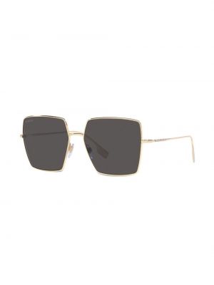 Okulary przeciwsłoneczne w kratkę Burberry Eyewear złote