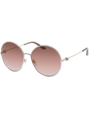 Солнцезащитные очки Cartier, круглые, оправа: металл, для женщин, разноцветный