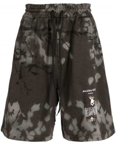 Pantalones cortos deportivos con cordones tie dye Mauna Kea gris