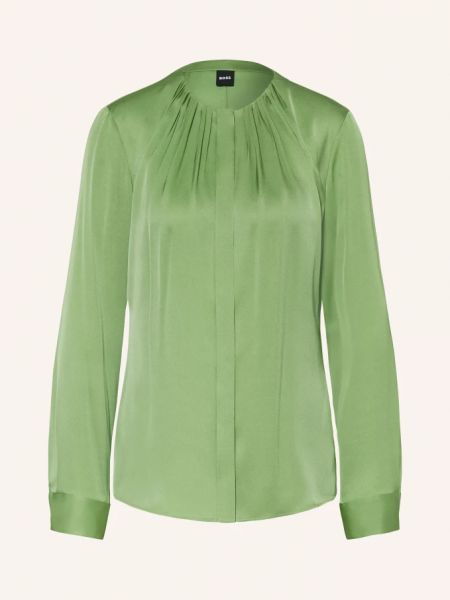 Шелковая блузка Boss зеленая