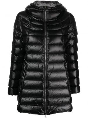 Pūkinė dygsniuotas paltas su gobtuvu Colmar juoda