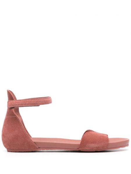 Sandale cu bretele din piele de căprioară fără toc Pedro Garcia roz