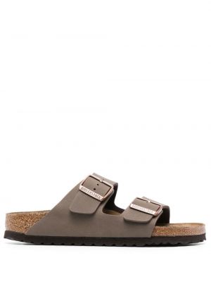 Кожени сандали Birkenstock кафяво