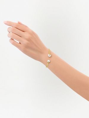 Bracelet avec perles à talons compensés Tasaki jaune