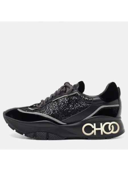 Sneakersy skórzane Jimmy Choo Pre-owned czarne