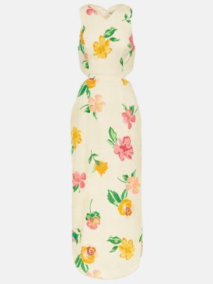 Lanena midi haljina s cvjetnim printom Alã©mais