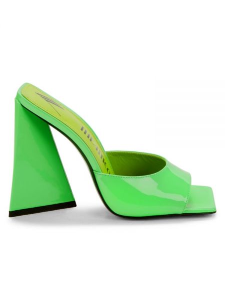 Кожаные сандалии The Attico зеленые