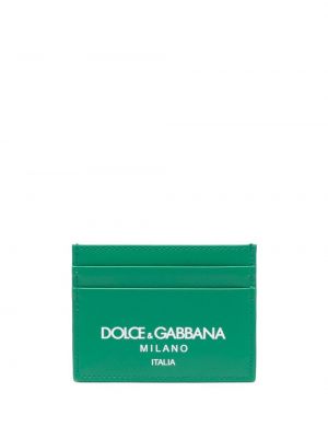 Dabīgās ādas maku ar apdruku Dolce & Gabbana