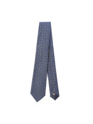 Jedwabny krawat Tagliatore niebieski