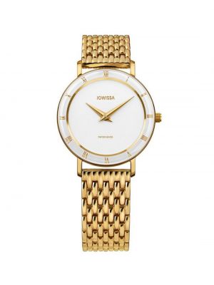 Женские часы Roma, швейцарские позолоченные, 30 мм, циферблат Jowissa белый