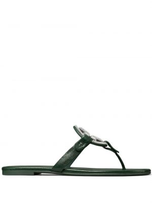 Kožené sandály Tory Burch zelené