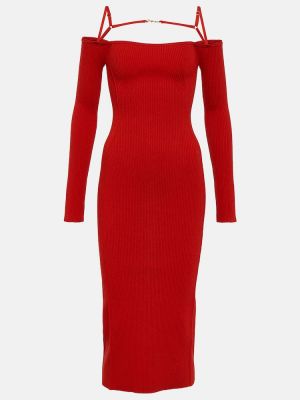 Midi haljina Jacquemus crvena