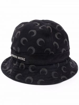 Sombrero con estampado Marine Serre negro