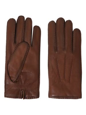 Кожаные перчатки Agnelle коричневые
